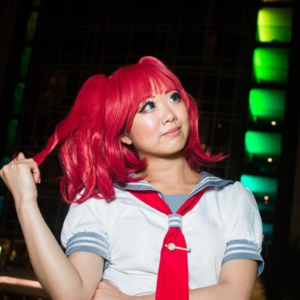 Red Cosplay Wig with 2 Pigtails for Ruby from Aqours / Love Live!